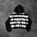 Men's Clothing Full Zipper Split Design Heavyweight Unisex Printed Hooded Sweatshirt_viptrois.com