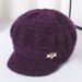 Autumn winter new middle-aged elderly children's knitted woolen women's plush warm ear protection hats, mothers and_viptrois.com