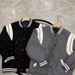 New Spring And Autumn Design Retro Patchwork Baseball Jacket With Diamond Star Baseball Jacket Sparkling Jacket For Men And Women_viptrois.com