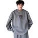 Printed Hoodie Men's New Round Neck Loose Top Chic Trend_viptrois.com