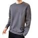 Men's Minimalist Crewneck Sweatshirt – Korean Streetwear Essential With Contrast Paneling & Velvet Touch (Casual Chic Pullover)_viptrois.com