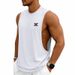 Men's Sleeveless T-Shirt Loose Fit Casual Trendy Training Fitness Printed Logo American Style Vest_viptrois.com
