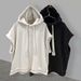 Men's Hooded Sleeveless T-Shirt – Oversized Streetwear Tank Top For Summer, Gym & Casual Outfits (Black, White)_viptrois.com