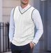 Men's Clothing Men's Waistcoat Knitted Vest Sleeveless Casual Large Size Men's Clothing Foreign Trade Style V Neck Thickened Vest Bottoming Shirt_viptrois.com