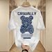 Men's Clothing Cartoon Bear Short Sleeved T Shirt For Women 2023 Spring And Summer New Trendy Brand European Goods Large Version Regular Style Tops_viptrois.com