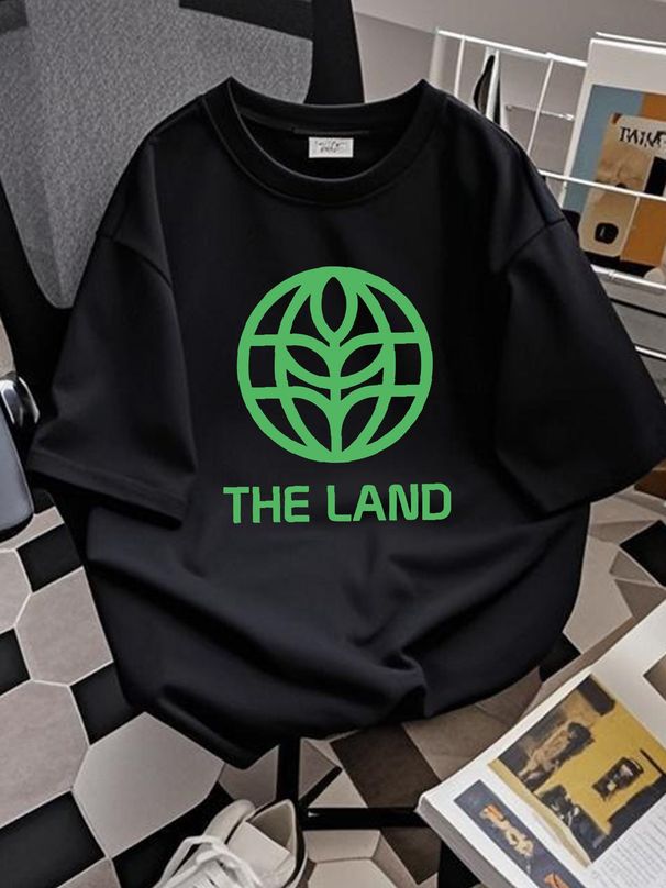 The Land T Shirt Retro EPCOT Logo With Green From Future World In Center A Retrocot Original Stylish Fashion Versatile Soft Breathable Summer_viptrois.com