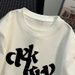 100% Ure Cotton Minimalist Letter T-shirt Summer New Ins Men And Women's Coule Outfit Short Niche Half Sleeved Cool_viptrois.com