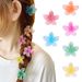 Cute Matte Color Gradient 4-Piece Bauhinia Small Half-Up Claw Clips - Sweet Princess Hair Accessories_viptrois.com