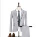 Men's Clothing Men's Suits Four Seasons New Business Professional Formal Wear Groom Best Man Solid Color Two Piece Suit For Men_viptrois.com
