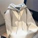 Contrast Color Hooded Knitted Sweater Men And Women Trendy Vintage Fake Two Piece Sweater Jacket_viptrois.com