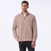 Men's Slim-Fit Zip-Up Sweatshirt - Minimalist Stand Collar Pullover With Hidden Pockets_viptrois.com