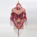 New Tassel Triangle Scarf Solid Color Hollow Lace Butterfly Embroidery Triangle Shawl Scarf For Women_viptrois.com
