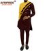 Men's clothing African ethnic solid color cotton men's casual jacket + pants_viptrois.com