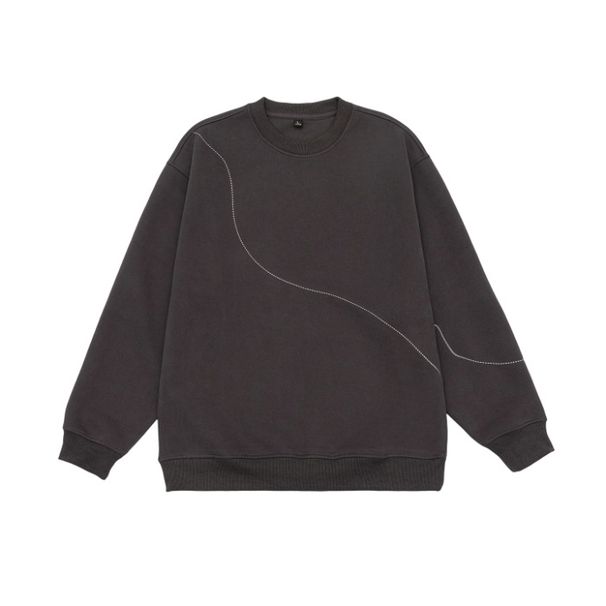 2025 Spring And Autumn New Round Neck Pullover Sweatshirt For Men Japanese Retro Embroidery Loose Long Sleeve Versatile_viptrois.com