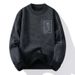 Autumn/Winter Sweater Men's Round Neck With Velvet Underwear Undercover Knitted Sweater Men's_viptrois.com