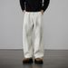 Men's Vintage Washed Cotton Trousers - Relaxed Straight-Leg Casual Pants (Retro Distressed Look, Unisex Streetwear, Oversize Fit)_viptrois.com