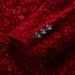 Man's clothing Men's suit Singer stage performance Burgundy velvet floral pattern coat slim wedding suit_viptrois.com