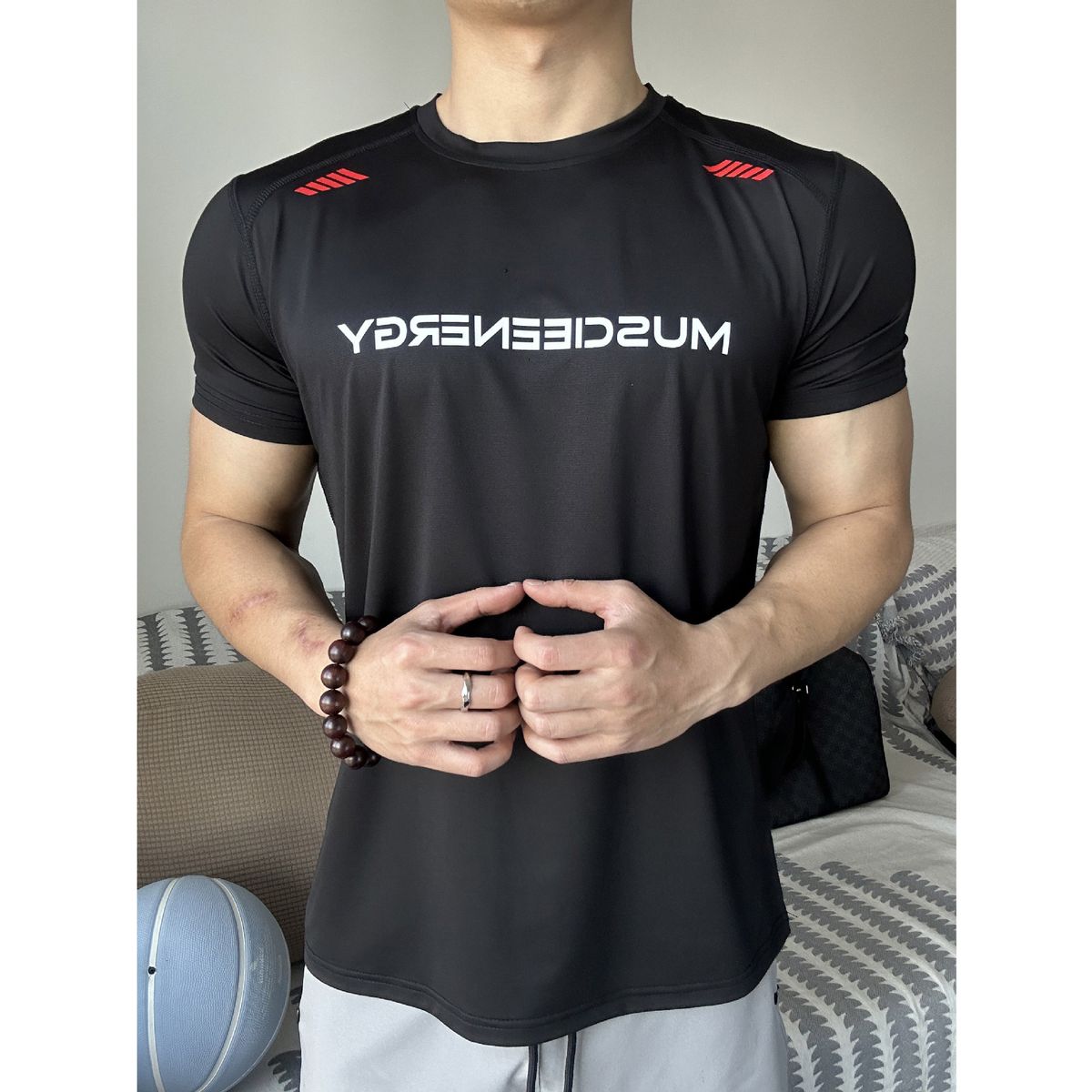 Ice Feeling T Shirt With High Elasticity , Lightweight, Quick Drying And Breathable Summer Leisure Sports Outdoor Fitness Training Clothes_viptrois.com
