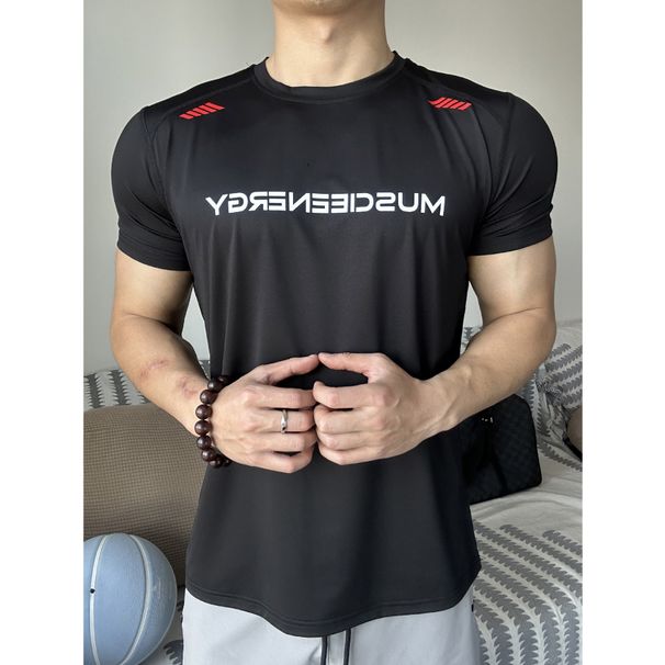 Ice Feeling T Shirt With High Elasticity , Lightweight, Quick Drying And Breathable Summer Leisure Sports Outdoor Fitness Training Clothes_viptrois.com