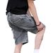 Men's Clothing Denim Shorts Men's Summer Washed Distressed Retro Shorts Loose Trendy Workwear Mid Length Pants_viptrois.com