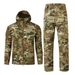 Men's Clothing Camouflage Soft Shell Fleece Jacket Suit Men's Winter Waterproof And Windproof Outdoor Sports Mountaineering Jacket_viptrois.com
