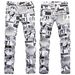 Men's Clothing supply of men's personalized printed men's jeans painted casual slim trendy nightclub singer trousers_viptrois.com