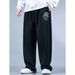 Men's Clothing Plus Size Men's Casual Pants - Loose Fit Elastic Waist Comfortable Trousers For Big & Tall Youth & Adults (Black, 2XL-8XL)_viptrois.com