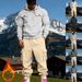 Men's Style Heavyweight Fleece Hooded Sweatshirt And Sweatpants Set Winter Outdoor Workwear Loose Fitting_viptrois.com