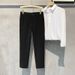 Men's Chino Pants For Short Men Stretch Comfortable Business Casual Trousers With Belt Skinny Ankle Length Dress Pants For Office Daily Wear_viptrois.com