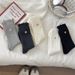 Unisex Embroidered Lace Socks With Heart Pattern, Medium Cuff, Breathable Cotton, Double-Needle Stitching, All-Season Wear_viptrois.com