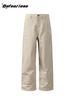 Men's Clothing Retro Vibe Washed And Distressed Straight Pants For Men And Women, Loose Wide Leg Casual Trousers_viptrois.com