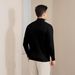 Men's Slim Fit Polo Neck Knit Sweater - Business Casual Retro Style Long Sleeve Pullover For Autumn & Winter (Black, White, Dark Grey)_viptrois.com