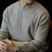 Men's Vertical Striped Knit Sweater - Casual Long Sleeve Crewneck Pullover For Autumn & Winter_viptrois.com