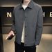 Men's Clothing Spring And Autumn Trendy Slim Fitting Anti Wrinkle Jacket Light Mature Style Youth Autumn Workwear Gown_viptrois.com