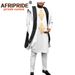 Men's clothing African Men's dress three-piece set coat + top + pants_viptrois.com