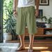 Men's Cropped Shorts Summer Shorts Beach Straight Pants Solid Color Comfortable Outdoor_viptrois.com