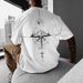 Men's Streetwear 3D Print T-Shirt, Fashion Letter Graphic Summer Top, Casual Breathable Tee_viptrois.com