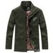 Men's Lightweight Longline Cotton Jacket For Spring & Autumn, Breathable Travel Coat With Zipper, Loose Fit Plus Size Casual Outerwear_viptrois.com