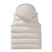 Men's Winter Hooded Vest, Plus Size Down-Filled Fleece Lined Warm Puffer Jacket For Cold Weather_viptrois.com