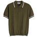 Men's Clothing Spring And Summer Short Sleeved Lapel Casual Sweater For Men Simple Small Fragrance Style Concave And Convex Stripes Half Zipper Trend_viptrois.com
