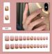 Online Celebrity Wear Nail Golden Edge Nail Butterfly Diamond Nail Nail Nail Patch Finished Nail Patch White 24 Pieces_viptrois.com