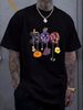Boo Halloween Costume Spiders, Ghosts, Pumkin & Witch Hat T-Shirt Designer Clothes Summer Casual Versatile Female Unisex Slightly Breathable Stylish Women Print Round Neck Short Sleeve Stretched Comfortable Graphic Streetwear_viptrois.com