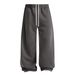 Vintage American-Style Fleece-Lined Pants – Wax Dye Casual Trousers (Straight/Cropped Wide-Leg) For Men & Women_viptrois.com