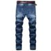 Men's Distressed Jeans Cross Border Supply Personalized Camouflage Patchwork Trendy American Jeans_viptrois.com