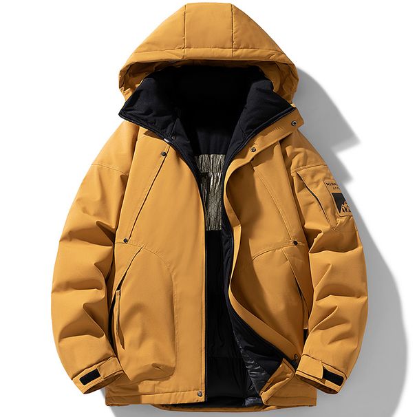 Men’s Japanese Streetwear Hooded Workwear Jacket – Heavyweight Winter Puffer Coat With Utility Pockets (M-5XL, Black/Mustard/Army Green/Khaki)_viptrois.com