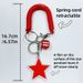 Acrylic Glow Star Keychain With Spring Cord - Viral Dangle Charm For Backpacks (Red/Blue/Yellow, Asymmetric Dice Points)_viptrois.com