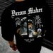 Herren Einzigartige Charakter Tier Druck Auf Der Rückseite Herren High Street Kleidung T-Shirt Lässig Lose Übergroße Sweatshirt Top_viptrois.com