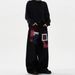 Men's Clothing Small Design Sense Spring And Autumn New Plaid Patch Design Jeans Men And Women Loose Wide Leg Straight Trousers Trend_viptrois.com