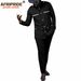Men's clothing African ethnic solid color cotton men's casual jacket + pants_viptrois.com
