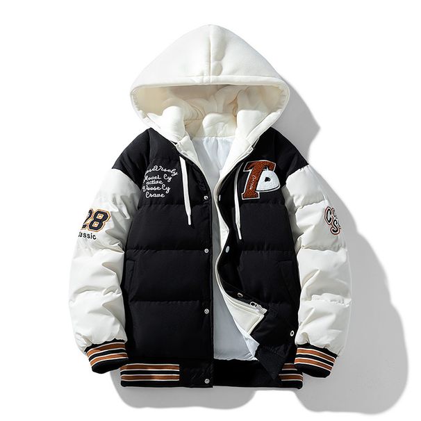 Men's Clothing New Cotton Padded Jacket Men's Winter Youth Thick Coat Cotton Jacket With Hood Two Piece Trendy Casual Cotton_viptrois.com